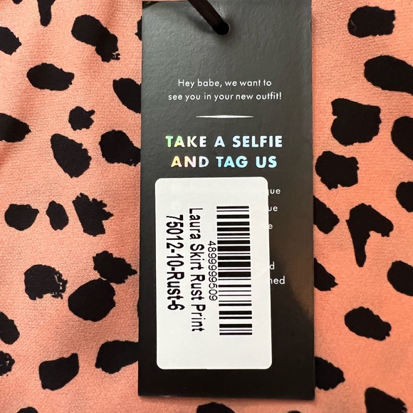 Beginning Boutique Laura Skirt rust print - Picture 5 of 5